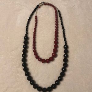 Red and Black necklaces
